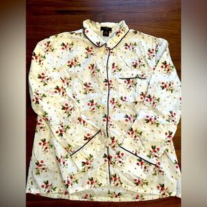 J. Crew Factory Cotton Pajama Set Button Down Shirt & Pants M